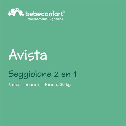 Avista seggiolone pappa evolutivo che si trasforma in sedia bambino, con imbottitura e vassoio, dai 6 mesi, portata 30 kg, Mineral Green