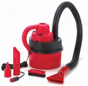 FineLife Auto Products Wet &amp; Dry Vacuum with LED Lights Powered by 12v DC Accessory Lighter Plug with Fuse