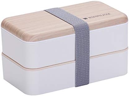 DIYOO Bento Box Lunch Box Sealed Lunch Box Bamboo School Lunch Box Wheat Picnic White