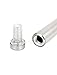 uxcell Stainless Steel Advertising Screw Glass Standoff Bracket 12x100mm 8pcs Silver Tone