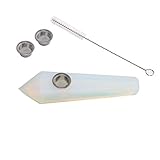 Amethyst Crystal TubeNatural Dream Amethyst Crystal Tube with 3pcs Screen Filters and 1 Brush (Clear1)