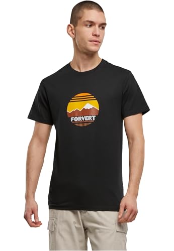 Forvert T-Shirt Roundneck Bishop Camiseta, Negro, S Hombres