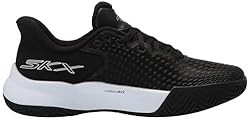 Skechers Women's Viper Court Elite, Black/White, 6