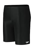 Speedo Little Boys' Learn-To-Swim Solid Jammer, Black, 4