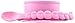 OBB Silicone Baby Bowl with Suction Cup Base and ABC Print | Includes Caterpillar Spoon (Pink)