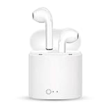 Bluetooth Headphones Wireless Headphones Sports Earphone Stereo-Ear Earbuds Sweatproof Earphones Noise Cancelling Fit comptible iPhone X/8/7/6 Plus Samsung Galaxy S9, S9 Plus, S9– White