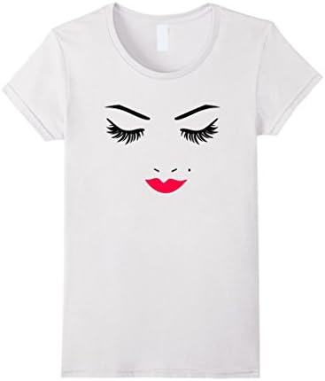 Women's Sexy Lashes Graphic Fashion Lady Women T shirt Large White