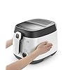 DeLonghi-FS6055-24-Litre-Traditional-Deep-Fat-Fryer-Adjustable-Temperature-Control-Easy-Clean-Dishwasher-Safe-Anti-Odour-Filter-1800-W-White De'Longhi FS6055 2.4 Litre Traditional Deep Fat Fryer, Adjustable Temperature Control, Easy Clean - Dishwasher Safe…