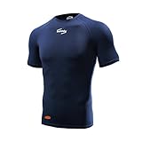 Sunndy Fast Dry Men's Short Sleeve Compression Shirt- 4 Way Stretch For Greater Mobility- Reduces Muscle Vibration- Soft & Breathable- Ideal for Activities & Sports- Available In Many Sizes & Colors