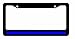 Reflective Thin Blue Line Support Police Black License Plate Frame #440