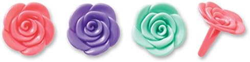 CakePicke Cake Cupcake Topper Iridescent Rose Cupcake Picks - 12 Ct
