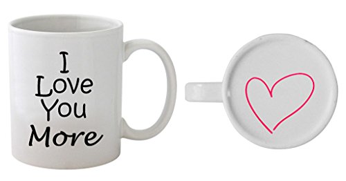 Funny Guy Mugs I Love You More Ceramic Coffee Mug, White, 11-Ounce