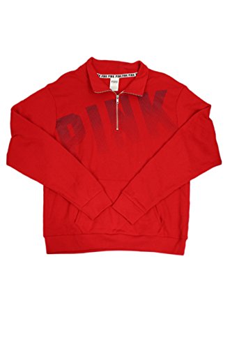 Price tracking for: Victoria s Secret PINK Red/Deep Plum Half Zip-Up Sweater (Large) - Price 