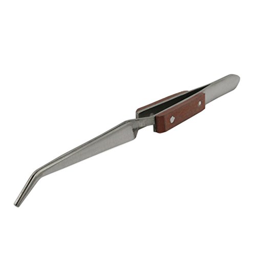 Jewellers Tools Set 4 Angled Straight Self Locking Soldering Tweezers Watch Jewellers Hand Free - Thumbnail 4