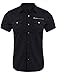 Coofandy Men's Casual Short-Sleeve Pocket Button Down Oxford Dress Shirt