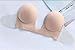 Aomh Strapless Bra Adhesive Invisible Backless Bras Plunge Reusable Magic Bra Nipple Covers Silicone Bra (C) Beige