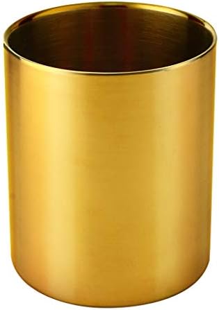Nordic Brass Gold Hexagon Pen Holder Vase Decoration Photography Props Metal Desktop Ornaments (Color : B)