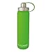 EcoVessel BOULDER TriMax Vacuum Insulated Stainless Steel Water Bottle with Versatile Stainless Steel Top and Tea, Fruit, Ice Strainer - 24 ounce - Mile High Green