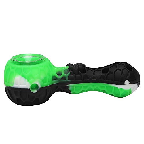image for JCBABA Indestructible Honeycomb Silicone Straw with Cleaner Cover and 