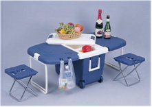 Nevera portátil Picnic 30L mesa + sillas plegables: Amazon.es ...