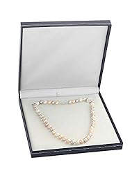 The Pearl Source - Collar de perlas redondas de agua dulce para mujer (calidad AAA)