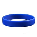 SODIAL(R) Fashion Silicone Rubber Elasticity Wristband Wrist Band Cuff Bracelet Bangle dark blue