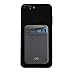 Secure RFID Blacking Lid Pocket Pouch Cell Phone Credit Card Holder 3M Stick On Wallet Case (Dark Grey)
