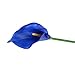 Houda Calla Lily Bridal Wedding Artificial Fake Flowers Party Decor Bouquet PU Real Touch Flower 10PCS (Royal Blue 10pcs)