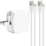 iPad Charger iPhone Charger,Baoota 2.4A 12W USB Wall Charger Foldable Portable Travel Plug and 2 Pack 8 Pin Charging Cable Compatible with iPhone,iPad