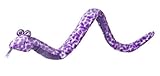 Aurora World Snake Plush, Purple Giraffe Print, 52