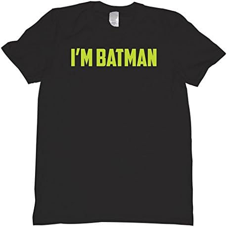 Tiovcoo Mens Funny Leisure Tee I'm Batman Short Sleeve O-Neck Shirt