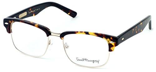 Ernest Hemingway 4629 Designer Eyeglasses in Gloss Tortoise & Gold ; DEMO LENS