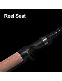 Fiblink Caña de baitcasting de carbono Caña de pescar para bajo portátil Guías Fuji Caña de fundición Cigüeñal de 2 piezas y cigüeñal de 3 piezas