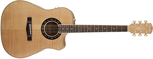 Fender T-Bucket 400CE Cutaway Acoustic-Electric Guitar, Flame Maple Top, Fishman Preamp - Natural