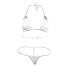 Honanda Women's Sexy Halterneck Top Micro Bikini Charming Bra and G-String Set (White)