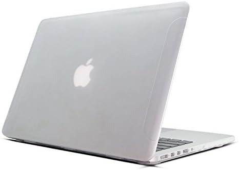 UNgHii Ultra Slim Soft-Touch Hard PC Rubberized Case for MacBook Pro 13-inch with Retina Display (A1502 / A1425) (with No CD-ROM Drive) - Translucent White