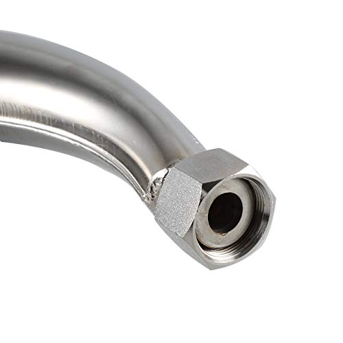 sthus 49cc 60cc 66cc 80cc High-Performance Racing Motorized Bicycle Gas Engine Motor Parts Muffler Expansion Chamber Exhaust Pipe - Chrome