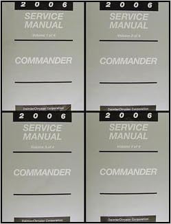 2006 Jeep Commander Repair Shop Manual Original 4 Vol. Set: Jeep 1989