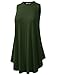 URBANCLEO Womens Mock Neck Sleeveless eLong Tunic Top Shirt OLIVE 2XLARGE