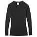 MERIWOOL Womens Base Layer Form Fit 100% Merino Wool Lightweight Fitted Top Thermal Shirt Black