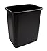 Office Depot Wastebaskets, 7 Gallons, 17 3/4in.H x 14 1/2in.W x 10 1/2in.D, Black, Pack Of 3, WB0186
