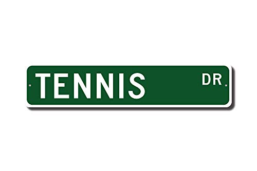 Iliogine Tennis Sign Tennis Fan Tennis Gift Tennis Player Racket Ball Sport Tennis Decor Street Sign Outdoor Sign Gift Funny Metal Tin Sign Wall Art Decorative