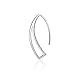 Hoops & Loops Sterling Silver Geometric Polished Hook Earrings