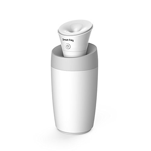 Smart Frog Portable USB Humidifier, Cool Mist Air Humidifier,Car Humidifier with Auto Shut-off,Whisper-quiet, Powered for Home/Bedroom/Baby Room/Office/Travel/Hotel/Car with Water Bottle-White