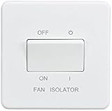 Knightsbridge SF1100MW Screwless 10A 3 Pole Fan Isolator Switch White view 3
