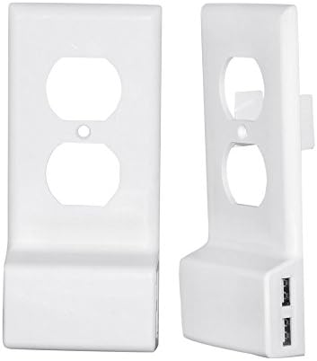 USB Charger Wall Plate by Soaring Phoenix | Snap-On Electrical Outlet Cover Replacement with Dual USB Quick Charging Ports for Cellphones, Tablets, Game Controllers and Bluetooth – (Duplex, White)