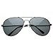zeroUV Polarized Classic Metal Aviator Sunglasses (Gunmetal)