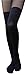 AM Landen Sexy MOCK Thigh-Highs Pantyhose Tights(Sheer Black/Black) Small to Medium (US Size 2-6)