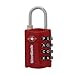Wordlock LL-206-RD TSA Approved Combination Luggage Lock – 4 Dial, Red, normal