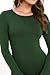 Face N Face Women's Knitting Sexy Casual Long Sleeve Short Dress Green Medium